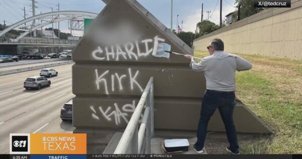 Senator Ted Cruz Erases Profane Graffiti Targeting Conservative Activist Charlie Kirk