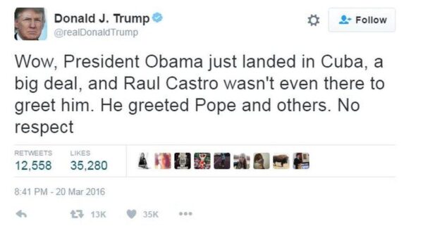 Trump Swears U.S. Will “Take Over Cuba Almost Immediately”